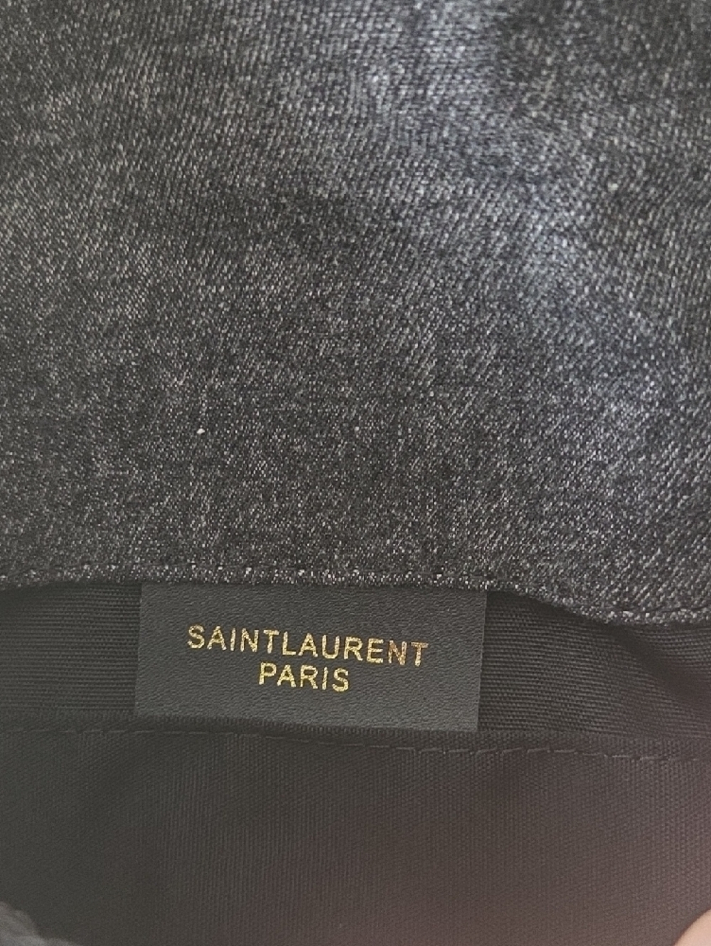 NWOT Saint Laurent Quilted Charcoal Envelope Chain Shoulder Bag - Picture 2 of 11